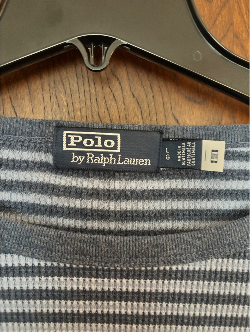 Polo by Ralph Lauren Men's Long Sleeve Striped Thermal Shirt Size Medium - Picture 2 of 6